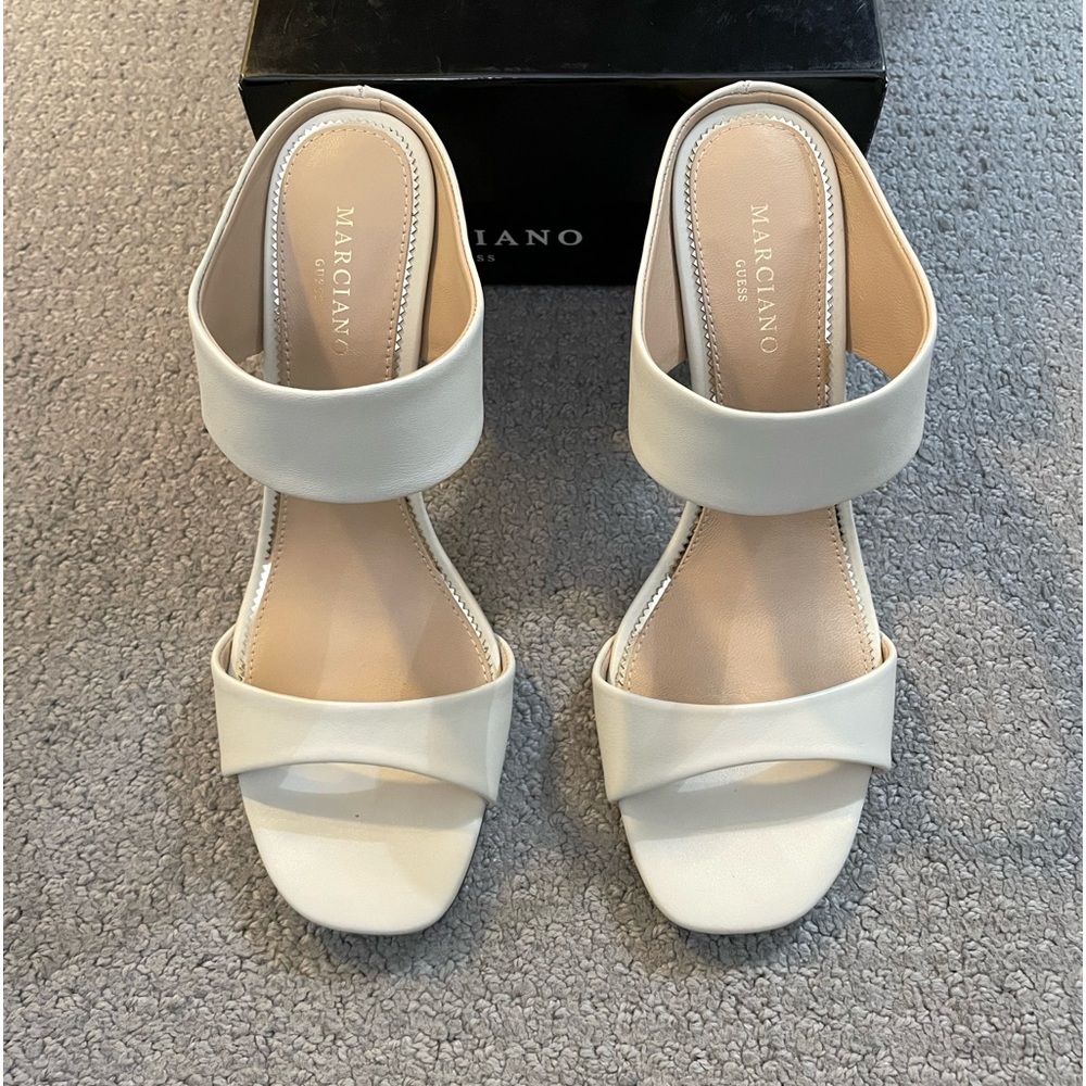 MARCIANO double strap mule heels